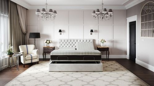 Copper Lux Hybrid 14" Split Top King Mattress With Copper Infused Contouring Memory Comfort Layer and Supportive Coil System