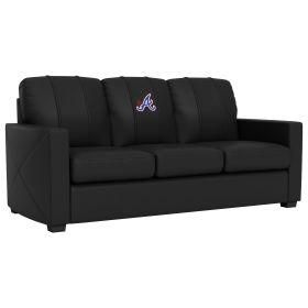 Silver Sofa with Atlanta Braves City Connect The A Logo