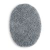 (2 pack)Basic Polyester 19" x 22" Toilet Lid Cover, Grey