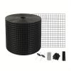 8 inch x 100ft Solar Panel Bird Guard, Critter Guard Roll Kit with 100pcs Stainless Steel Fasteners, Solar Panel Guard with Rust-proof PVC Coating