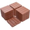 Plastic Interlocking Deck Tiles, 11.8"x11.8"(Pack of 44 ), Patio Flooring Outdoor Waterproof All Weather Use for Garden Poolside Front/Back Yard