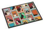 NEW Lots of Tricolor Cardigan Corgi Doormat Front Door Mat Indoor Outdoor Rugs for Entryway, Non Slip Washable Low Pile, 18H X 27W