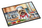 NEW Cairn Terrier The Chef Doormat Front Door Mat Indoor Outdoor Rugs for Entryway, Non Slip Washable Low Pile, 18H X 27W