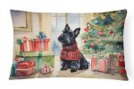 Cozy Christmas Throw Pillow Throw Pillow for Indoor Couch Bed Outdoor Patio Washable, Scottish Terrier 2741,12Hx16W