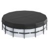 VEVOR 18 Ft Round Pool Cover, Solar Covers for Above Ground Pools, Safety Pool Cover with Drawstring Design, 420D Oxford Fabric Summer Pool Cover