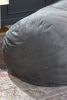 Jasper Traditional 8 Foot Cylindrical Suede Bean Bag, Charcoal