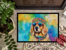 NEW Golden Retriever Hippie Dawg Doormat Front Door Mat Indoor Outdoor Rugs for Entryway, Non Slip Washable Low Pile, 18H X 27W