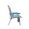 Oversize Fabric Chair, Blue Wave