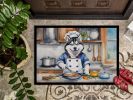 NEW Siberian Husky The Chef Doormat Front Door Mat Indoor Outdoor Rugs for Entryway, Non Slip Washable Low Pile, 18H X 27W