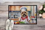 NEW Cairn Terrier The Chef Doormat Front Door Mat Indoor Outdoor Rugs for Entryway, Non Slip Washable Low Pile, 18H X 27W
