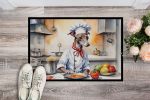 NEW Italian Greyhound The Chef Doormat Front Door Mat Indoor Outdoor Rugs for Entryway, Non Slip Washable Low Pile, 18H X 27W