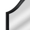 Crystal Art Gallery Traditional Framed Glass Arch Mirror, Black