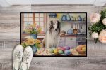 NEW Decorating Easter Borzoi Doormat Front Door Mat Indoor Outdoor Rugs for Entryway, Non Slip Washable Low Pile, 18H X 27W