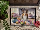 NEW Decorating Easter Sheltie Doormat Front Door Mat Indoor Outdoor Rugs for Entryway, Non Slip Washable Low Pile, 18H X 27W