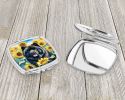 Chow Chow in Sunflowers Compact Mirror Decorative Travel Makeup Mirror for Women Girls Gifts Pocket Makeup Mirror Folding Handheld