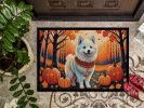 American Eskimo Fall Doormat Front Door Mat Indoor Outdoor Rugs for Entryway, Non Slip Washable Low Pile, 24H X 36W