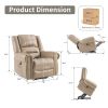 Futon Sofa Bed, Velvet Futon Couch for Living Room, Recliner Sleeper Sofa Bed with 2 Cup Holders, Removable Armrests, Metal Legs, Light Brown