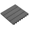 WPC Tiles 11.8"x11.8" 11 pcs 11 ft² Gray