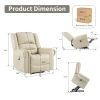 Futon Sofa Bed, Velvet Futon Couch for Living Room, Recliner Sleeper Sofa Bed with 2 Cup Holders, Removable Armrests, Metal Legs, Cream