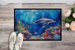 NEW Dolphin Doormat Front Door Mat Indoor Outdoor Rugs for Entryway, Non Slip Washable Low Pile, 18H X 27W