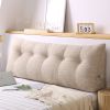 SOGA 120cm Beige Triangular Wedge Bed Pillow Headboard Backrest Bedside Tatami Cushion Home Decor