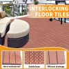 Plastic Interlocking Deck Tiles, 11.8"x11.8"(Pack of 44 ), Patio Flooring Outdoor Waterproof All Weather Use for Garden Poolside Front/Back Yard