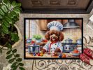 Chocolate Poodle The Chef Doormat Front Door Mat Indoor Outdoor Rugs for Entryway, Non Slip Washable Low Pile, 24H X 36W