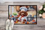 Chocolate Poodle The Chef Doormat Front Door Mat Indoor Outdoor Rugs for Entryway, Non Slip Washable Low Pile, 24H X 36W