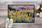 NEW New Mexico Yucca Flower in Watercolor Doormat Front Door Mat Indoor Outdoor Rugs for Entryway, Non Slip Washable Low Pile, 18H X 27W