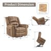Futon Sofa Bed, Velvet Futon Couch for Living Room, Recliner Sleeper Sofa Bed with 2 Cup Holders, Removable Armrests, Metal Legs, Brown
