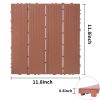 Plastic Interlocking Deck Tiles, 11.8"x11.8"(Pack of 44 ), Patio Flooring Outdoor Waterproof All Weather Use for Garden Poolside Front/Back Yard