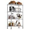 1000 lbs Storage Shelving Steel Heavy Duty 4-Tier Utility Shelving Unit Steel Organizer Wire Rack for Home,Kitchen,Office