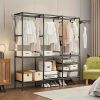 Clothing Racks for Hanging Clothes with ShelvesPortable Closet System Organizer Garment Rackfor Clothes Storage