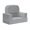 4PCS Modular Kids Play Couch Filled with 100% 28D Sponge,Toddler Nugget Convertible Couch
