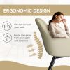 Modern dining chairs (set of 2), upholstered armchairs with upholstered seats, armrests and backrests, linen-backed upholstered armchairs
