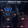 Gaming Chair with LED Light Control, Adjustable Backrest and Seat Height Swivel Recliner