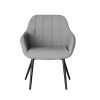 Modern dining chairs (set of 2), upholstered armchairs with upholstered seats, armrests and backrests, linen-backed upholstered armchairs