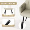 Modern dining chairs (set of 2), upholstered armchairs with upholstered seats, armrests and backrests, linen-backed upholstered armchairs