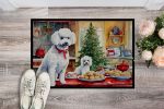 Poodle Christmas Cookies Doormat Front Door Mat Indoor Outdoor Rugs for Entryway, Non Slip Washable Low Pile, 24H X 36W