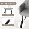 Modern dining chairs (set of 2), upholstered armchairs with upholstered seats, armrests and backrests, linen-backed upholstered armchairs