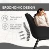 Modern dining chairs (set of 2), upholstered armchairs with upholstered seats, armrests and backrests, linen-backed upholstered armchairs